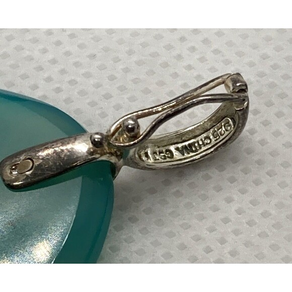 Vintage‎ - Now Lot of (13) Pendants Silver Tone Faux Stone Green Blue Purple - Picture 14 of 15